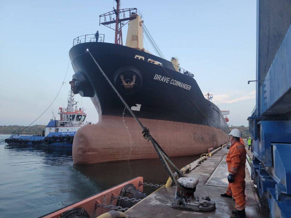 Первое судно с украинским зерном по программе ООН прибыло в Африку