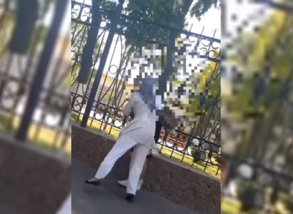 Женщина напала на студентку, которой ее муж-таксист передавал посылки от родителей. Видео