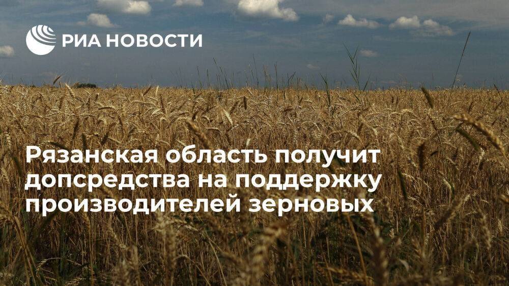 Рязанская область получит допсредства на поддержку производителей зерновых культур