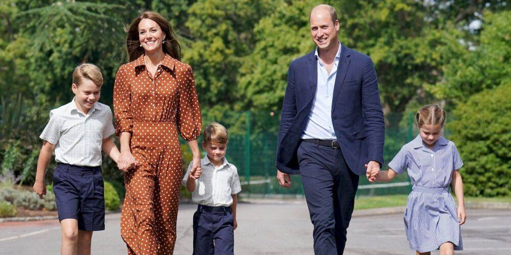 Важный семейный выход. Принц Уильям и Кейт Миддлтон отвели детей в новую школу