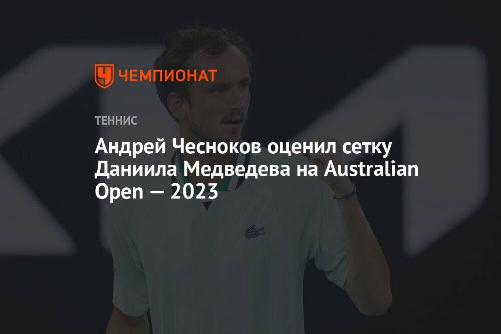 Андрей Чесноков оценил сетку Даниила Медведева на Australian Open — 2023