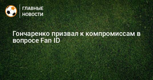 Гончаренко призвал к компромиссам в вопросе Fan ID