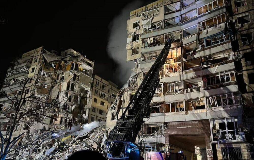 Удар по будинку в Дніпрі: зруйновано 72 квартири, там жило до 200 людей