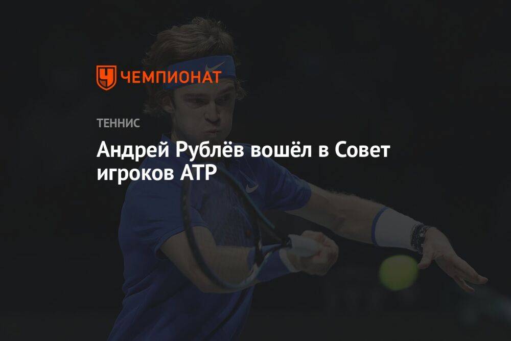 Андрей Рублёв вошёл в Совет игроков ATP