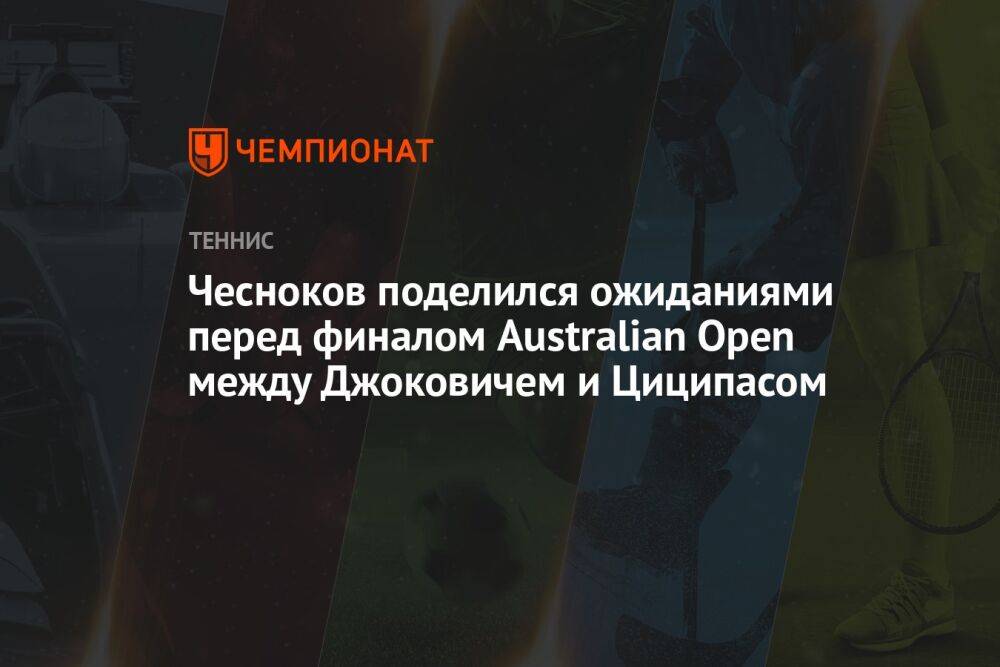 Чесноков поделился ожиданиями перед финалом Australian Open между Джоковичем и Циципасом