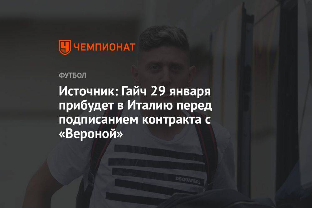 Источник: Гайч 29 января прибудет в Италию перед подписанием контракта с «Вероной»