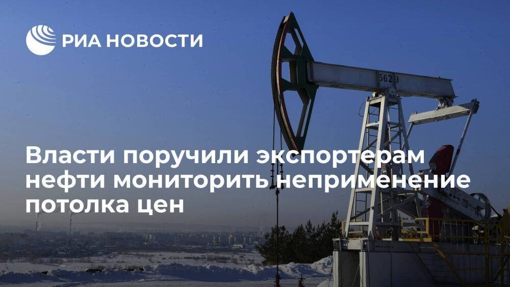 Правительство поручило экспортерам нефтепродуктов мониторить неприменение потолка цен