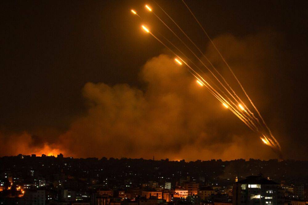 Массированная ракетная атака ХАМАС на Израиль