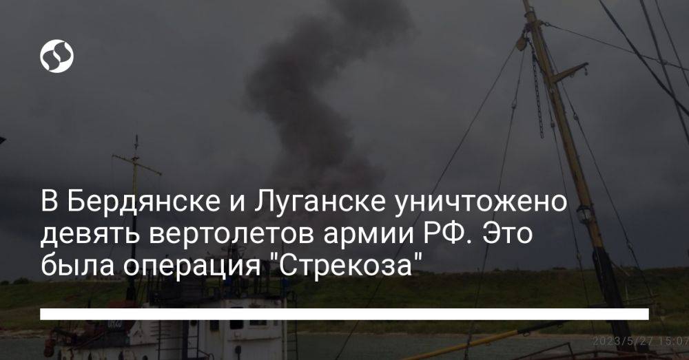 В Бердянске и Луганске уничтожено девять вертолетов армии РФ. Это была операция "Стрекоза"