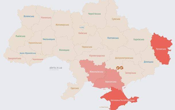 На юге Украины объявлена воздушная тревог