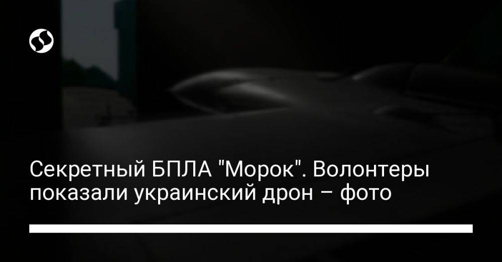 Секретный БПЛА "Морок". Волонтеры показали украинский дрон – фото