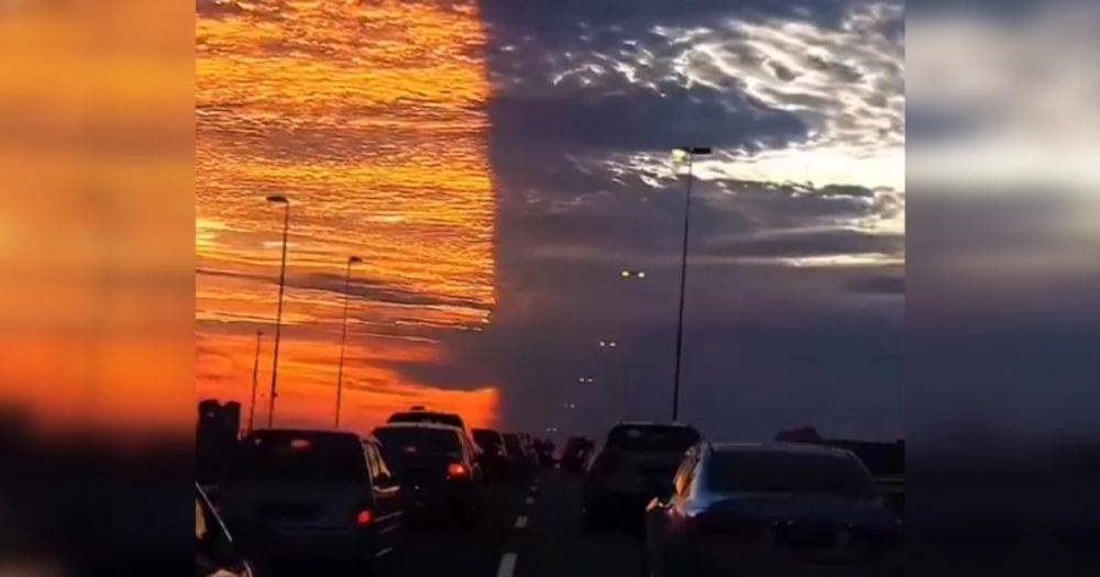 "Сбой матрицы": в небе наблюдали необычное природное явление (видео)