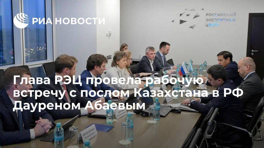 Глава РЭЦ провела рабочую встречу с послом Казахстана в РФ Дауреном Абаевым