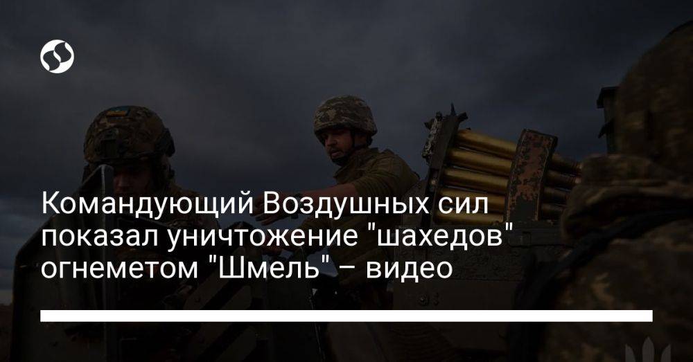 Командующий Воздушных сил показал уничтожение "шахедов" огнеметом "Шмель" – видео