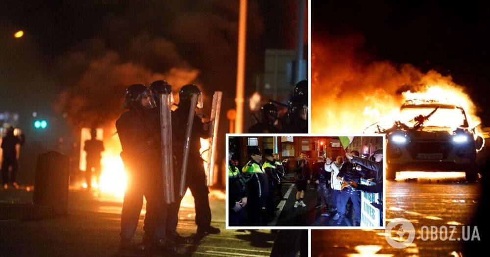 В центре Дублина иммигрант из Алжира ранил ножом пятерых человек - антиисламские протесты в Дублине - фото и видео