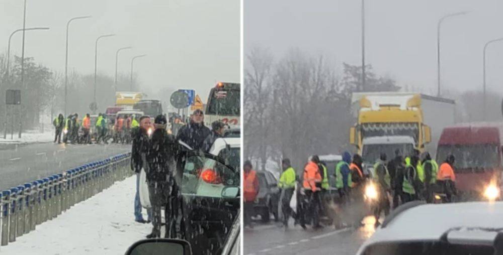 Украинцы решили ответить на блокаду границы, заблокировав дороги в Польше: "Водители протестуют"