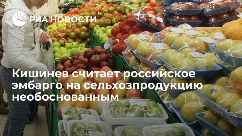 Кишинев назвал российское эмбарго на молдавскую сельхозпродукцию необоснованным