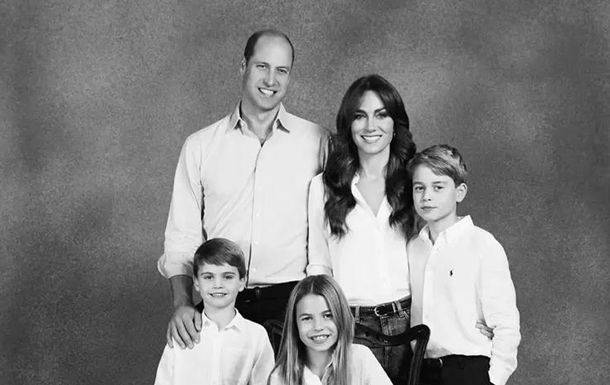Представлена рождественская открытка Кейт Миддлтон и принца Уильяма с детьми