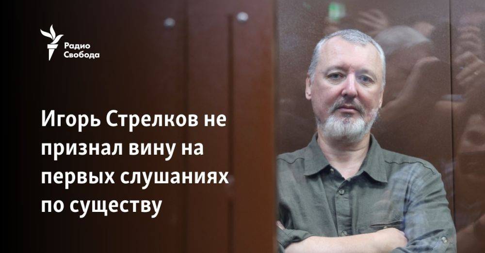 Игорь Стрелков не признал вину на первых слушаниях по существу