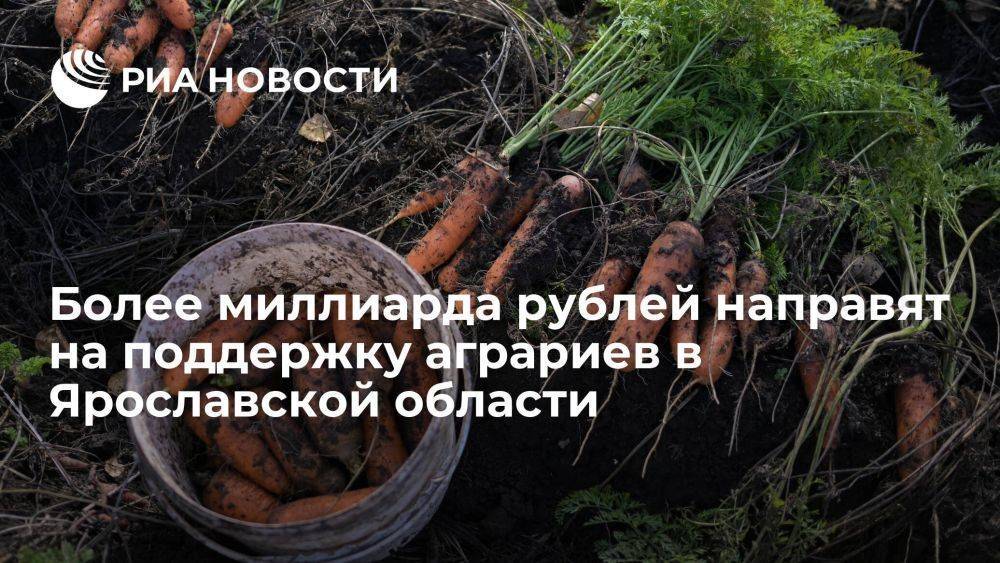 Более миллиарда рублей направят на поддержку аграриев в Ярославской области