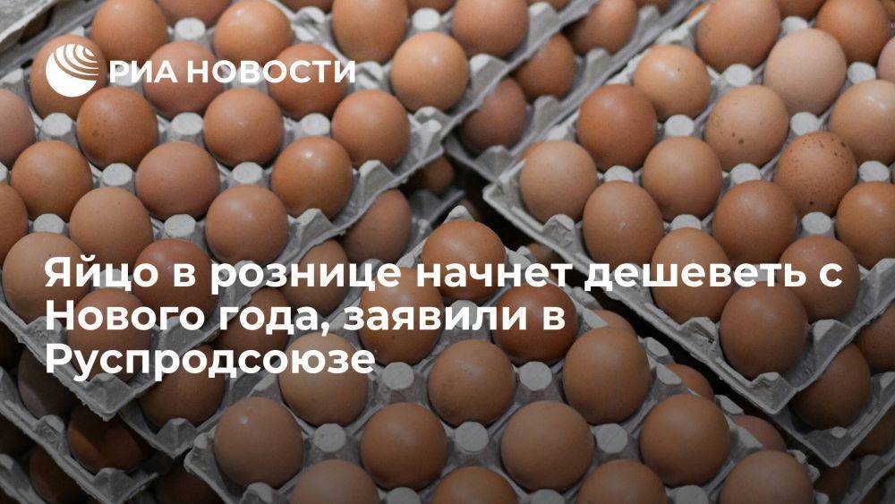 Руспродсоюз ожидает снижение цен на яйца после Нового года