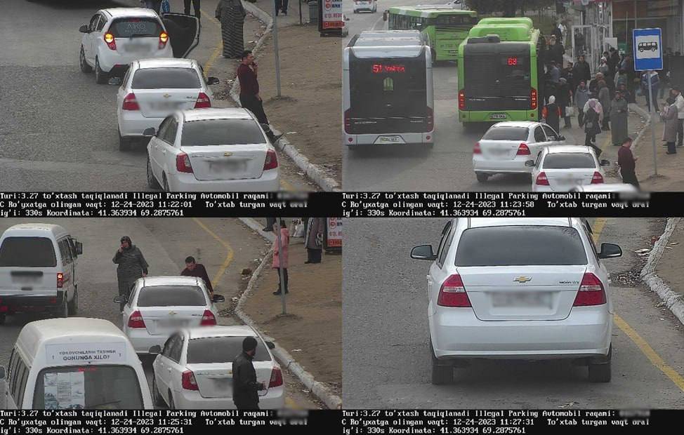 За день пять камер помогли оштрафовать 175 нарушителей за парковку на автобусных полосах