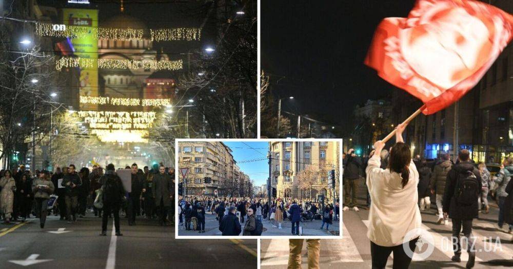 Протесты в Белграде – фото и видео – протестующие начали блокаду движения – выборы в Сербии | OBOZ.UA