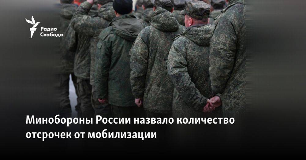 Минобороны России назвало количество отсрочек от мобилизации