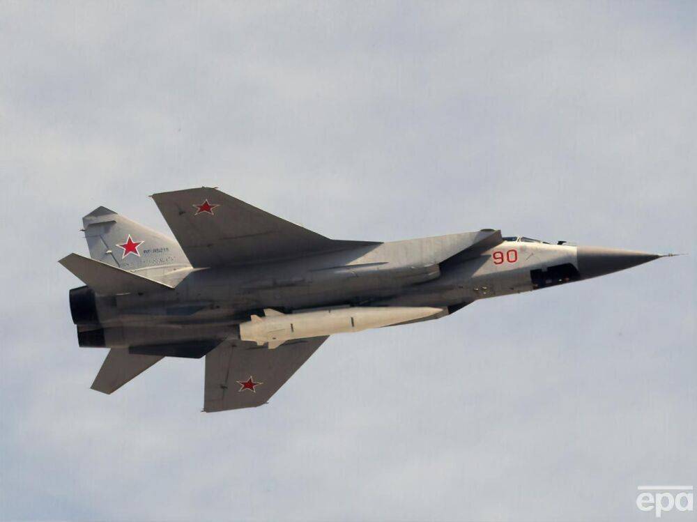 Россия и Беларусь, вероятно, начали имитировать вылеты истребителей МиГ-31К, вооруженных "Кинжалами" – "Беларускi Гаюн"