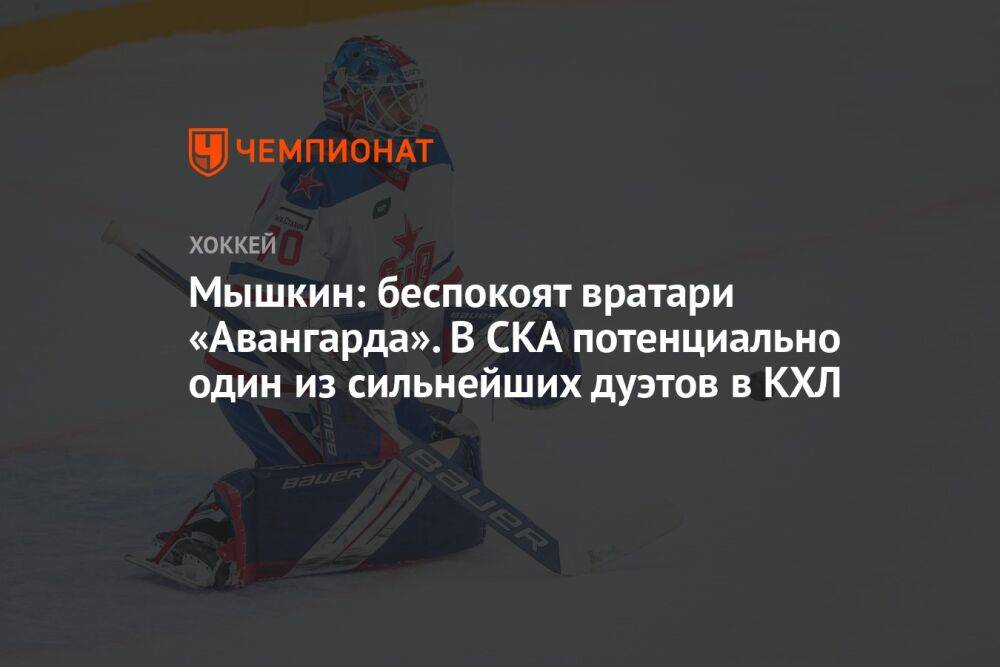 Мышкин: беспокоят вратари «Авангарда». В СКА потенциально один из сильнейших дуэтов в КХЛ
