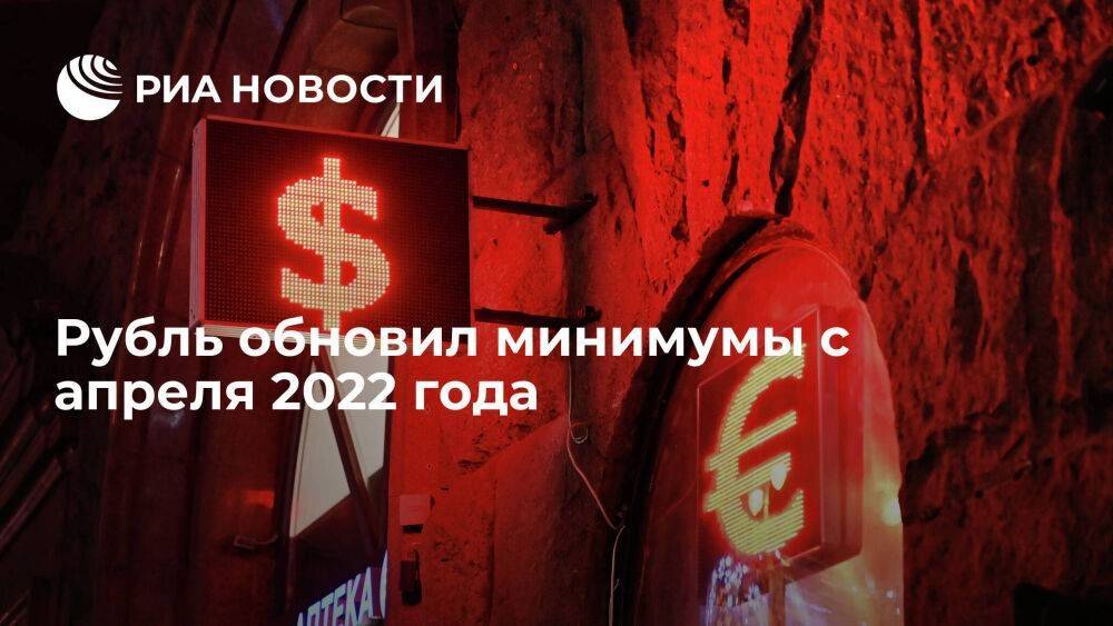 Рубль обновил минимумы с апреля 2022 года на фоне снижения притока валюты