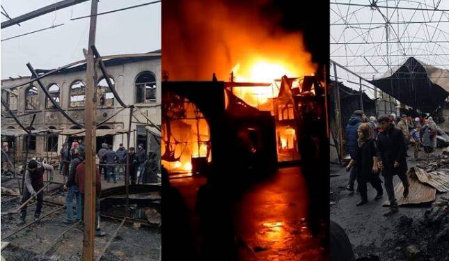 Из-за пожара на рынке в Пянджском районе пострадали предприниматели