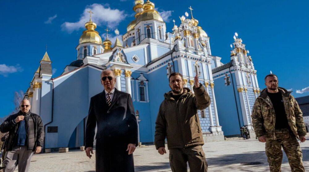 В кремле прокомментировали визит Байдена в Украину