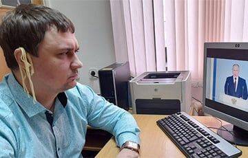 Российский депутат слушал послание Путина с лапшой на ушах