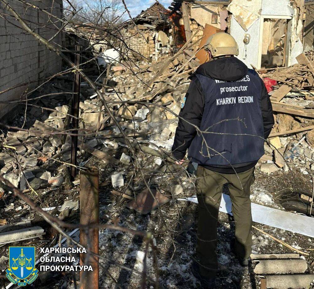 Прокуратура: Разбомблены дома и пострадавшая 82-летняя женщина на Харьковщине