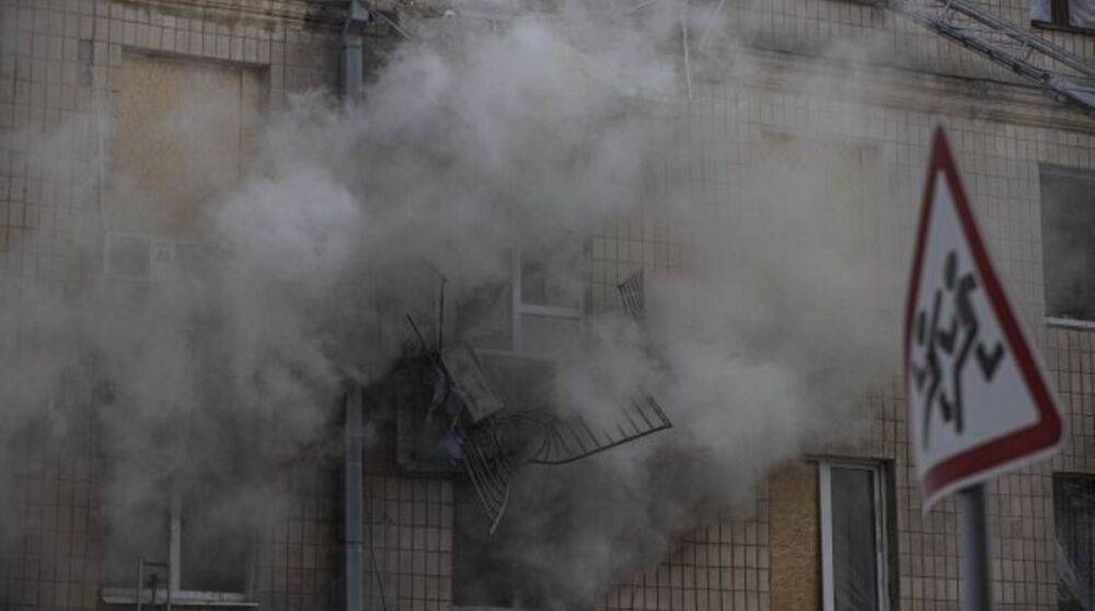 В результате ракетного удара по Харькову произошел пожар, количество пострадавших возросло