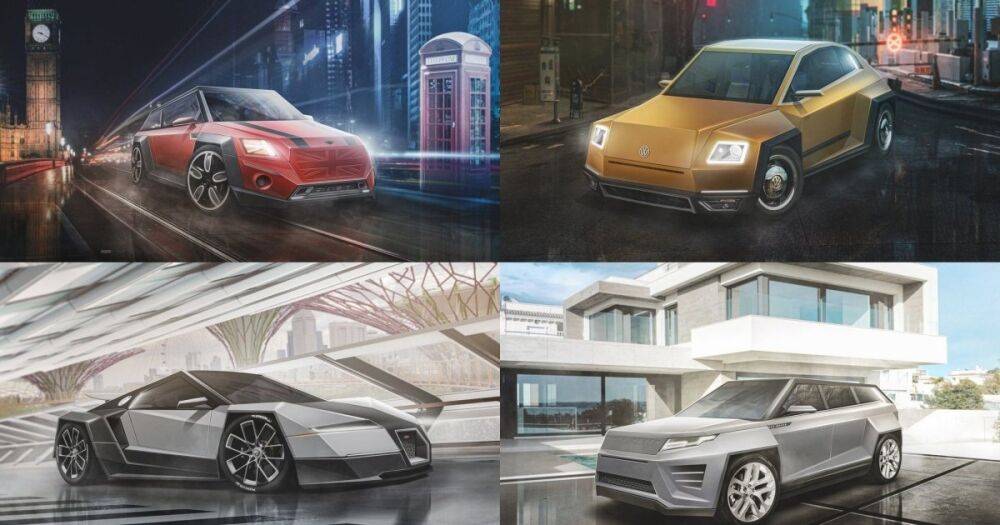 Дизайнеры представили популярные автомобили в стилистике Tesla Cybertruck (фото)