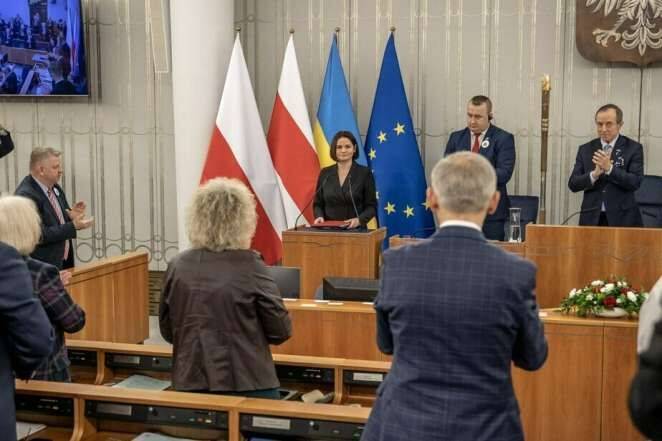 Тихановская в польском Сенате: Нас не устроят полумеры или утешительный приз