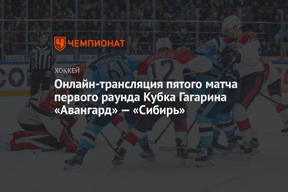 Онлайн-трансляция пятого матча первого раунда Кубка Гагарина «Авангард» — «Сибирь»