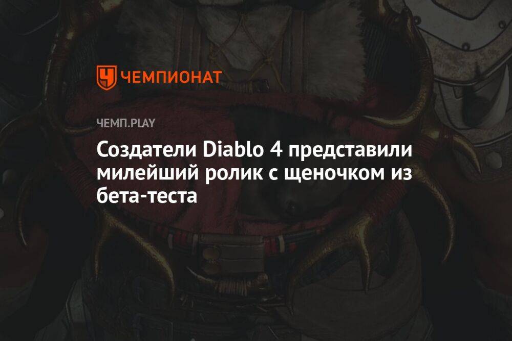 Создатели Diablo 4 представили милейший ролик с щеночком из бета-теста