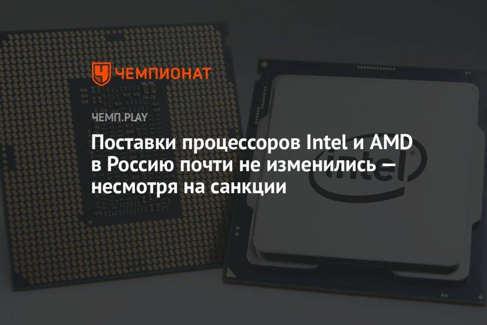 Поставки процессоров Intel и AMD в Россию почти не изменились — несмотря на санкции