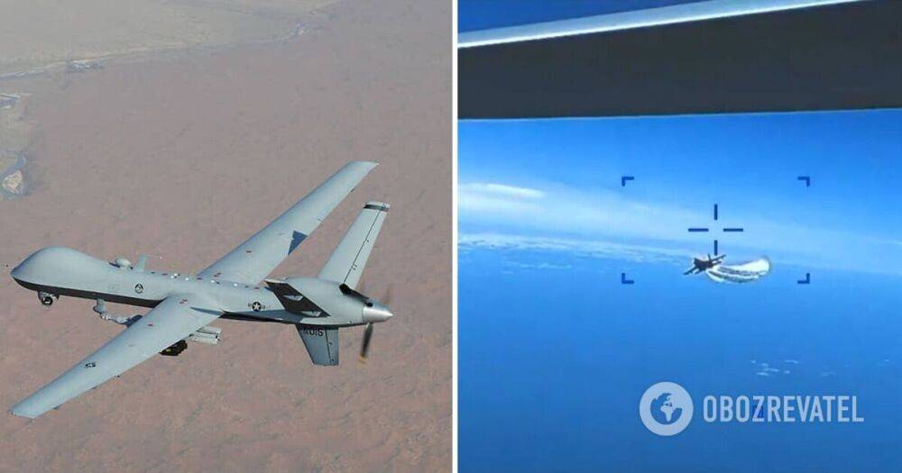 США показали видео атаки российского Су-27 на MQ-9 Reaper над Черным морем