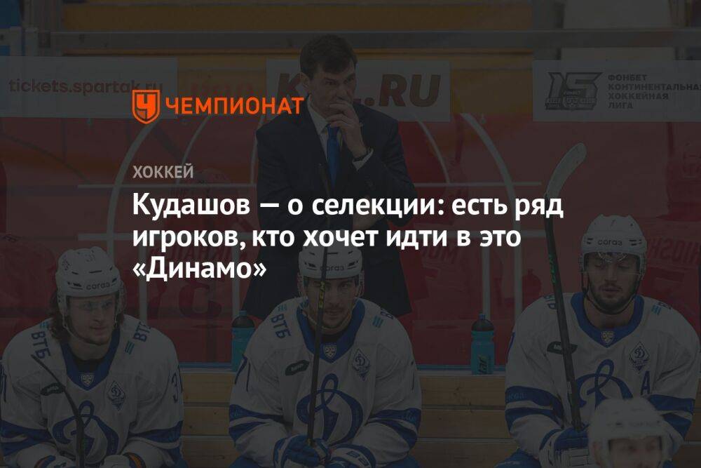 Кудашов — о селекции: есть ряд игроков, кто хочет идти в это «Динамо»