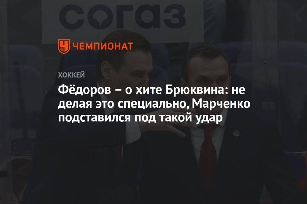 Фёдоров – о хите Брюквина: не делая это специально, Марченко подставился под такой удар