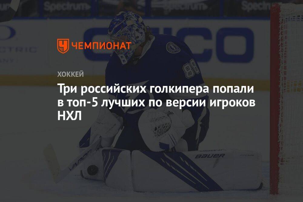 Три российских голкипера попали в топ-5 лучших по версии игроков НХЛ