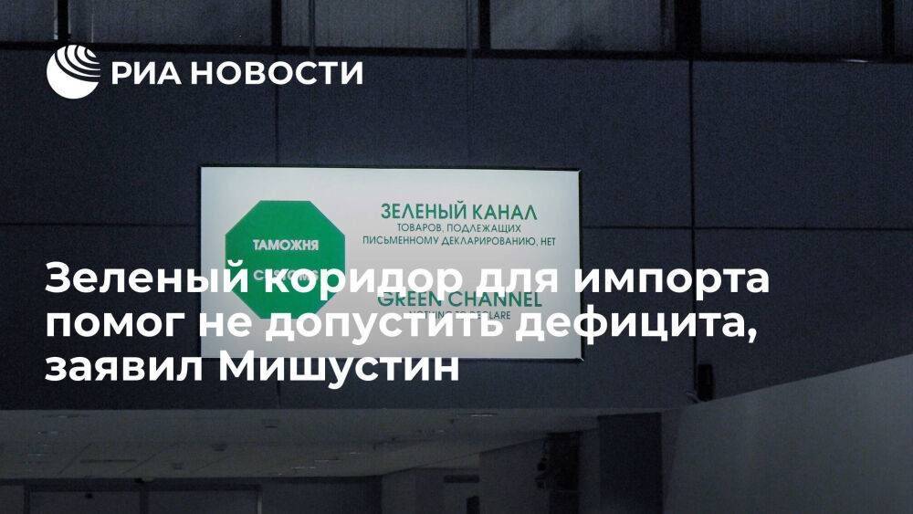Мишустин: зеленый коридор для импорта помог не допустить в России товарного дефицита
