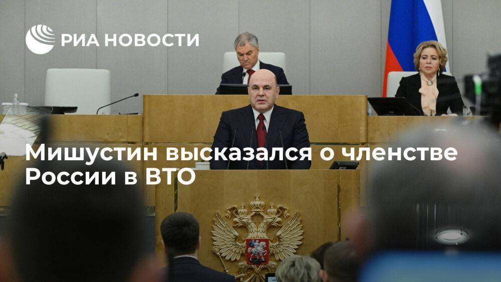 Премьер Мишустин: Россия на протяжении десяти лет по факту не исполняет обязательство ВТО