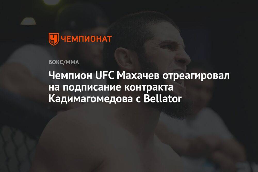 Чемпион UFC Махачев отреагировал на подписание контракта Кадимагомедова с Bellator
