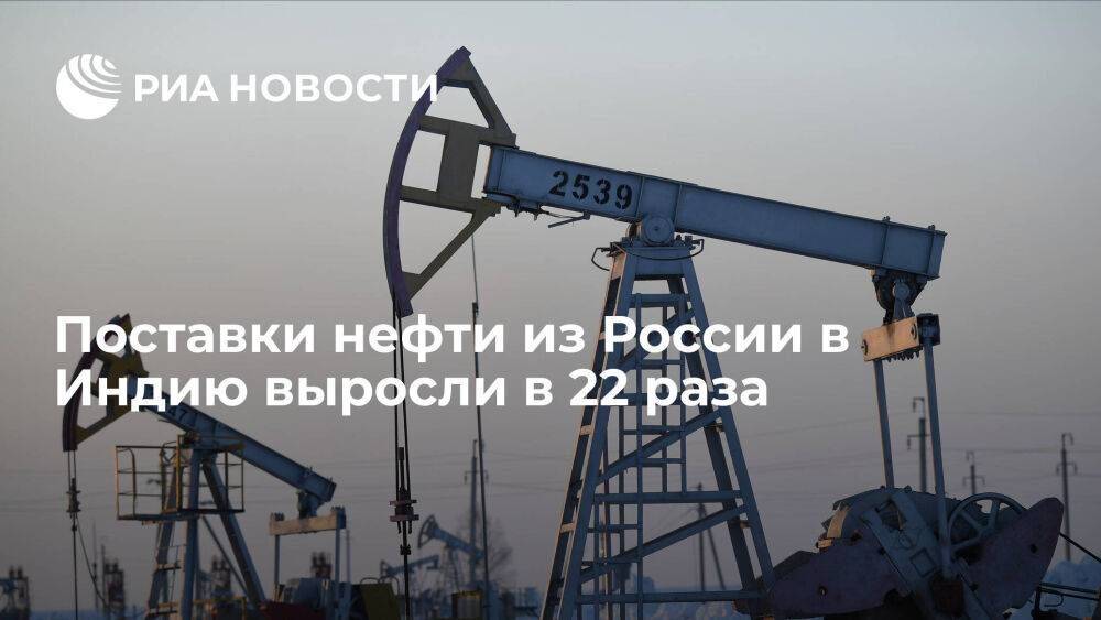 Вице-премьер Новак: поставки российской нефти в Индию в 2022 году выросли в 22 раза