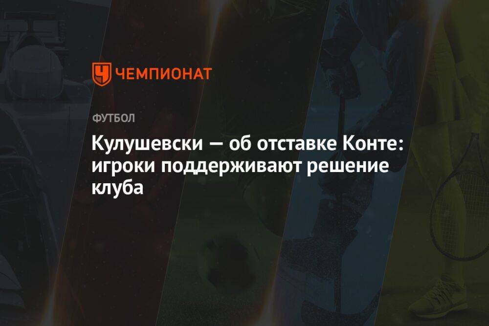 Кулушевски — об отставке Конте: игроки поддерживают решение клуба